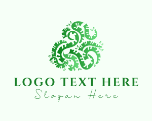 Agricultural - Green Garden Leaves logo design