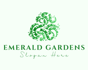 Green Garden Leaves logo design