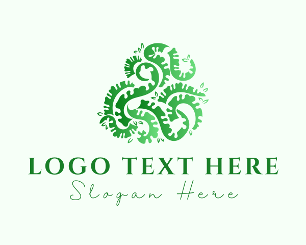 Sustainable - Green Garden Leaves logo design