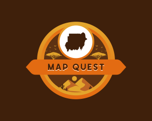 Sudan Desert Map logo design