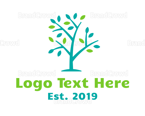 Blue Green Tree Logo