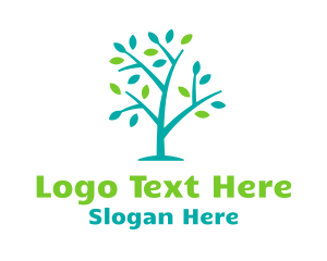 Blue Green Tree Logo