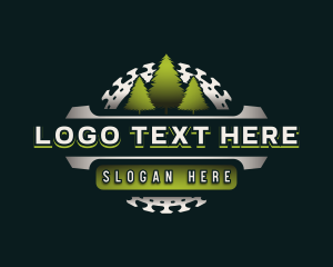 Woodcutter - Tree Lumberjack Saw logo design