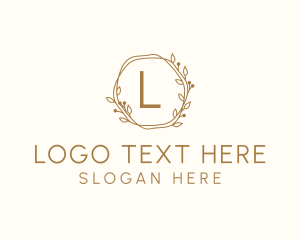 Letter - Ornamental Wreath Flower logo design