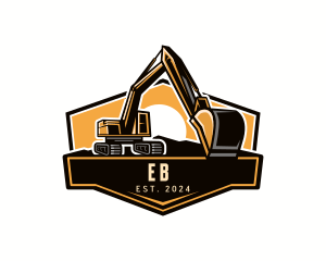 Worker - Excavator Digger Construction logo design