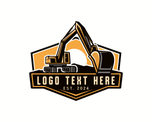 Excavator Digger Construction Logo