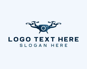 Footage - Drone Camera Lens logo design