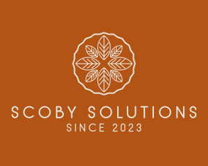 Scoby - Organic Kombucha Leaves logo design