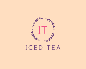 Organic Tea Wreath  logo design