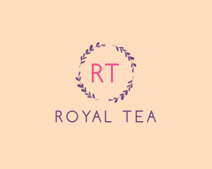 Organic Tea Wreath  logo design