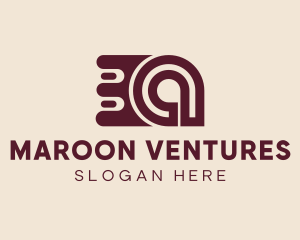 Maroon - Fast Letter A logo design