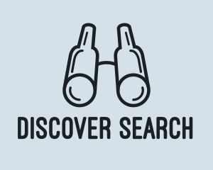 Minimalist Binocular Search  logo design