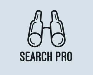 Search - Minimalist Binocular Search logo design