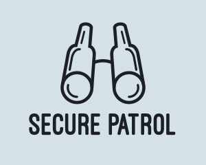 Patrol - Minimalist Binocular Search logo design