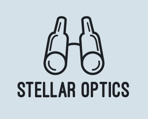 Minimalist Binocular Search  logo design