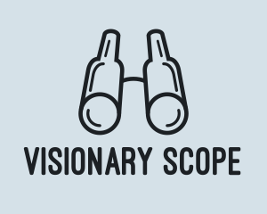 Minimalist Binocular Search  logo design