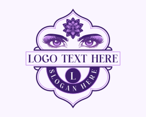 Lashes - Feminine Flower Lashes logo design