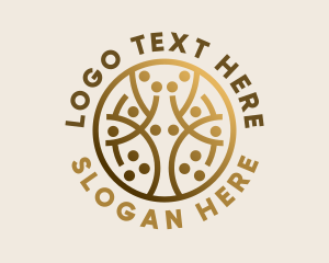 Gold - Tree Organic Garden logo design