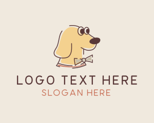 Dog Pet Bowtie logo design