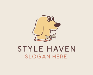 Dog Pet Bowtie Logo