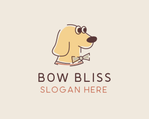 Dog Pet Bowtie logo design