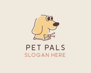 Dog Pet Bowtie logo design