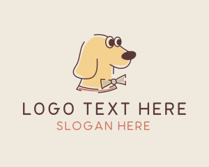 Pet Shop - Dog Pet Bowtie logo design