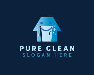 Cleaning Wash Bucket logo design