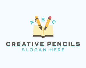 Alphabet Book Kindergarten logo design