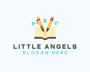 Child Welfare - Alphabet Book Kindergarten logo design