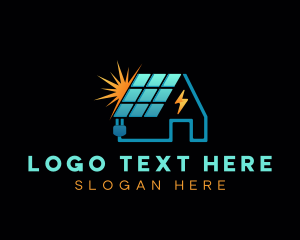 Power - Solar Panel Roof logo design