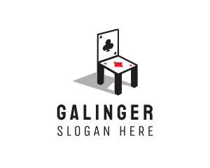 Casino - Playing Card Chair logo design