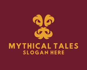 Mythical Dragon Face logo design