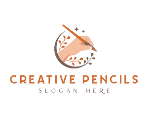 Hand Calligraphy Pen logo design