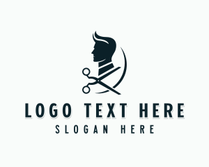 Grooming - Man Haircut Barbering logo design