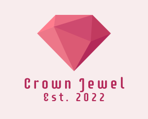 3D Pink Diamond Jewelry  logo design