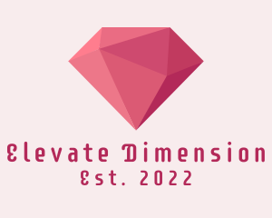 3D Pink Diamond Jewelry  logo design