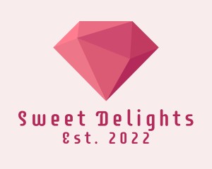 3D Pink Diamond Jewelry  logo design