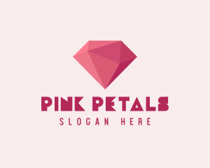 3D Pink Diamond Jewelry  logo design