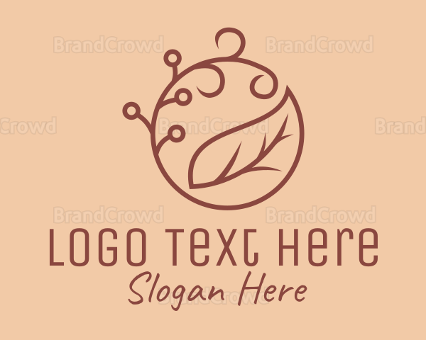 Brown Organic Leaf Logo