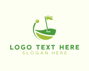 Golfing - Golf Sports Flag logo design