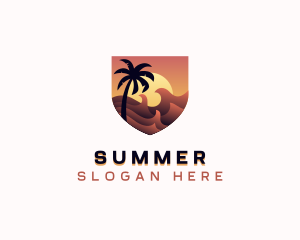 Summer Sunset Beach logo design