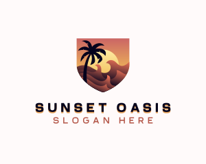 Summer Sunset Beach logo design