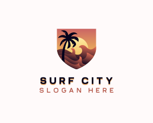 Summer Sunset Beach logo design