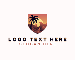 Travel Agency - Summer Sunset Beach logo design