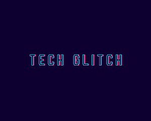 Pixelated Glitch Wordmark logo design