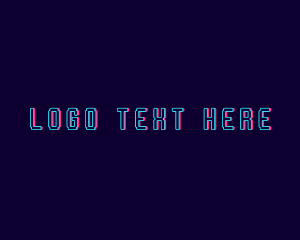 Neon - Pixelated Glitch Wordmark logo design