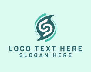 Mobile Application - Modern Vortex Letter S logo design