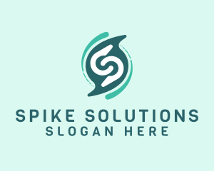 Modern Vortex Letter S logo design