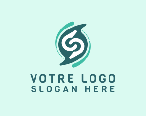 Mobile Application - Modern Vortex Letter S logo design